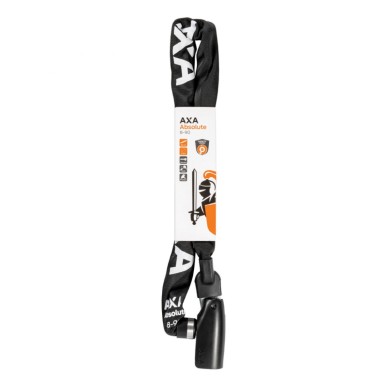 ANTIVOL VELO CHAINE A CLE AXA ABSOLUTE DIAM 8mm L0.90M NOIR - NIVEAU PROTECTION ELEVE POUR VELO ELECTRIQUE - SECURITE NIVEAU