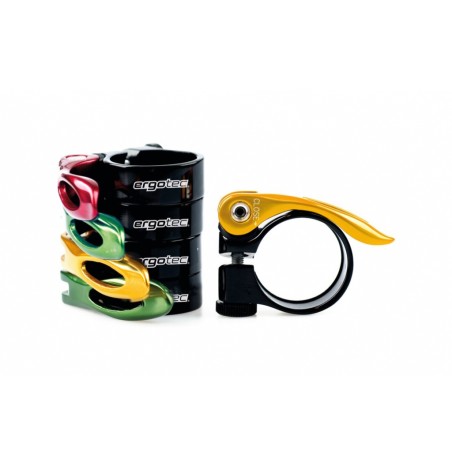 COLLIER TIGE SELLE ERGOTEC ALU BLOCAGE RAPIDE 31.8 NOIR/OR - 63692001 - 4016538082599