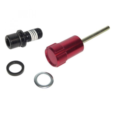 VIS RÉGLAGE DU RETOUR FOURCHE ROCK.KNOB/BOLT COURT ALU ROUGE - 11.4310.645.000 - 710845307201
