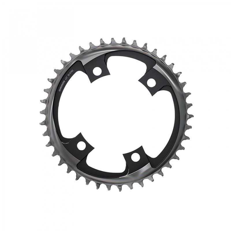 PLATEAU SRAM X-SYNC ROUTE 42D BCD107mm 12V ALU GRIS POL/NOIR - 00.6218.014.003 - 710845825620