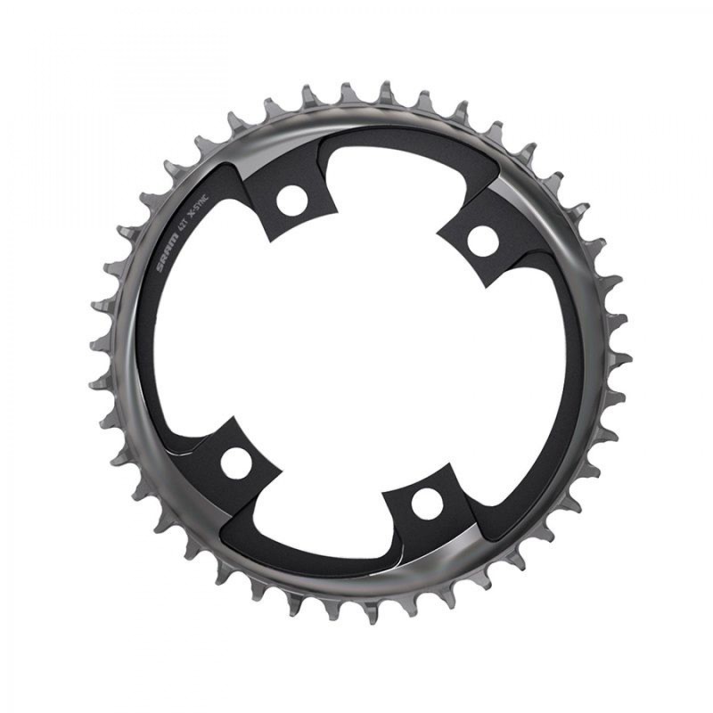 PLATEAU SRAM X-SYNC ROUTE 46D BCD107mm 12V ALU GRIS POL/NOIR - 00.6218.014.005 - 710845825644