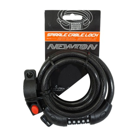 ANTIVOL VELO SPIRAL A COMBINAISON NEWTON DIAM 12mm L 1,50M (AVEC SUPPORT)