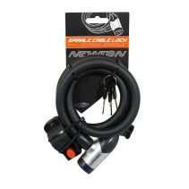 ANTIVOL VELO SPIRAL A CLE NEWTON DIAM 15mm L 1,00M AVEC CACHE SERRURE (AVEC SUPPORT   2 CLES)