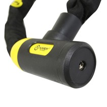 ANTIVOL VELO CHAINE A CLE D8  X 1.000M AUVRAY C BLOC NOIR/JAUNE SERRURE INTEGREE