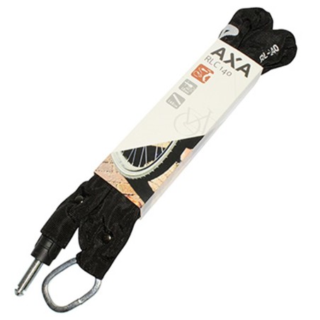 ANTIVOL VELO CHAINE A BOUCLE AXA RLC POUR FER A CHEVAL DIAM 5.5mm L1.40M NOIR (PROFONDEUR 35mm DIAM 10mm) - HOMOLOGUE FUB 1
