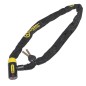 ANTIVOL VELO CHAINE A CLE D6 X 0.90M AUVRAY C BLOC 90 NOIR/JAUNE SERRURE INTEGREE (FUB)