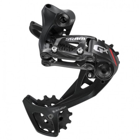 DÉRAILLEUR ARRIÈRE SRAM GX 2x11 CHAPE LONGUE ALUMINIUM ROUGE - 00.7518.082.002 - 710845771873