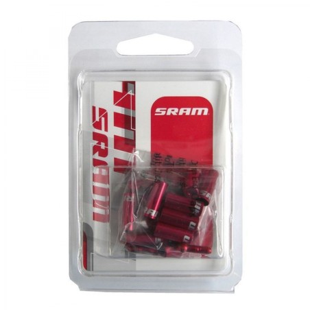 EMBOUT DE GAINE SRAM (10x4 mm-6x5 mm-4xFERMETURE CÂBLE)ROUGE - 00.7115.010.020 - 710845674150
