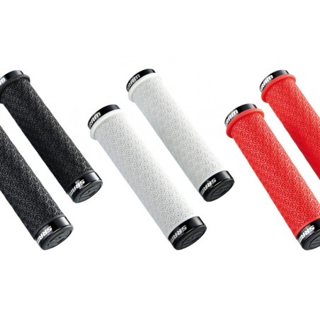 JEU DE POIGNÉES SRAM DOUBLE BLOGAGE SILICONE ROUGE - 00.7918.026.003 - 710845727566