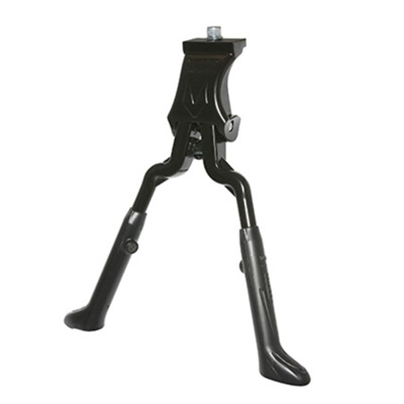 BEQUILLE VELO DOUBLE CENTRALE NEWTON 24-28" REGLABLE ALU NOIR
