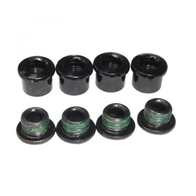 JEU VIS PLATEAU SRAM 4 BRANCHES SINGLE ALU GUART ACIER NOIR - 11.6915.005.000 - 710845408816