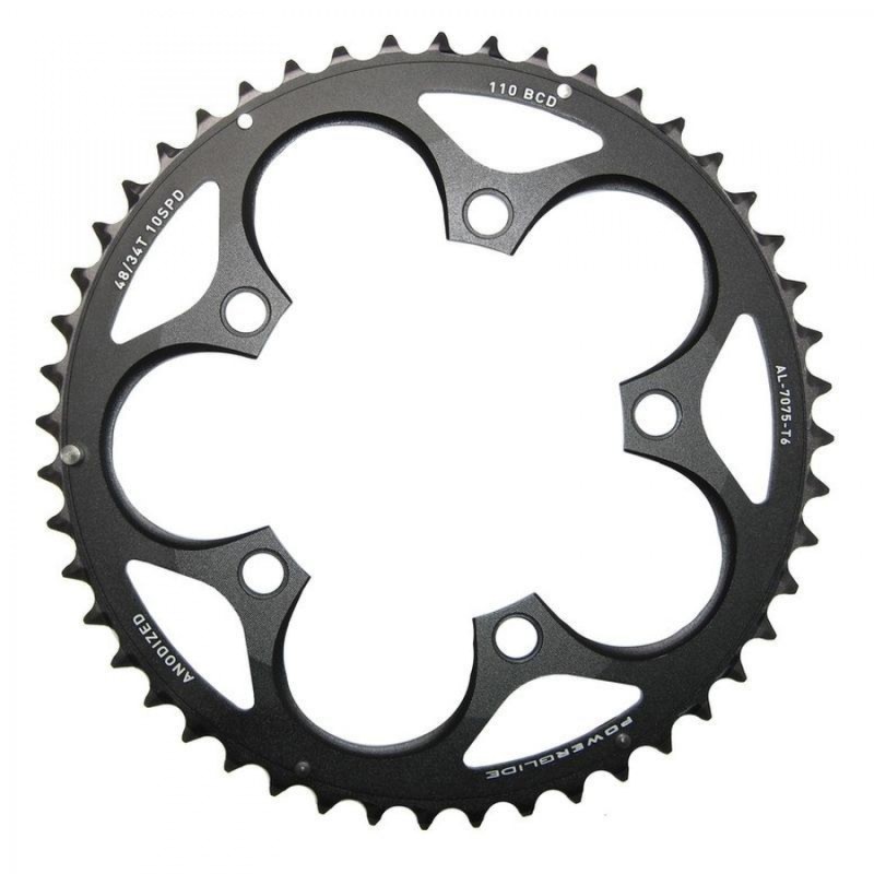 PLATEAU SRAM 110 mm 48 DENTS 5 BRANCHES POUR BB30 ALU NOIR - 11.6215.197.080 - 710845674754