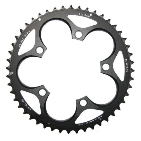 PLATEAU SRAM 110 mm 48 DENTS 5 BRANCHES POUR BB30 ALU NOIR - 11.6215.197.080 - 710845674754