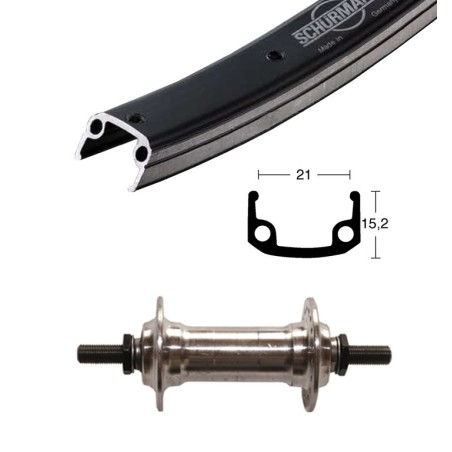 ROUE AVA.26x1.75 WINORA SCHÜRMANN 36 TR.AXE A/VIS 100 NR/AR - 2144025000 - 4032191048116