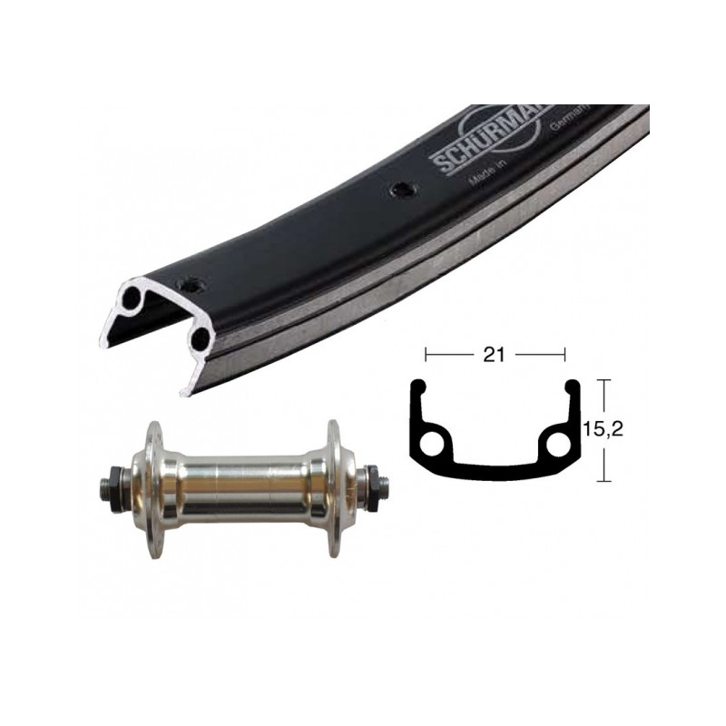 ROUE AVANT 26x1.75 WINORA SCHÜRMANN 36 TR.BLO.RAP.100 NR/ARG - 2144025500 - 4032191714004