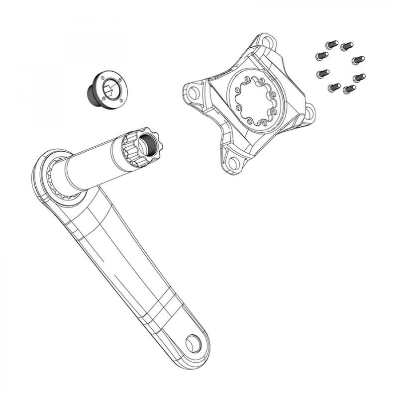 KIT VIS MANIVELLE SRAM AUTO-EXTRACTIBLES M18/M30 DUB NOIR - 11.6118.060.001 - 710845820403