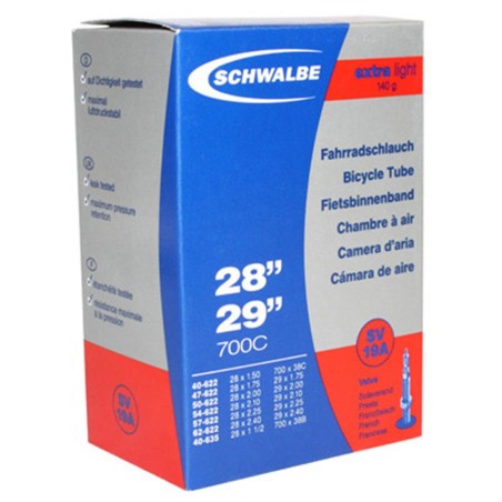 CHAMBRE A AIR VELO 29 x 1.75-2.40 et 700 x 38-60 SCHWALBE VALVE PRESTA