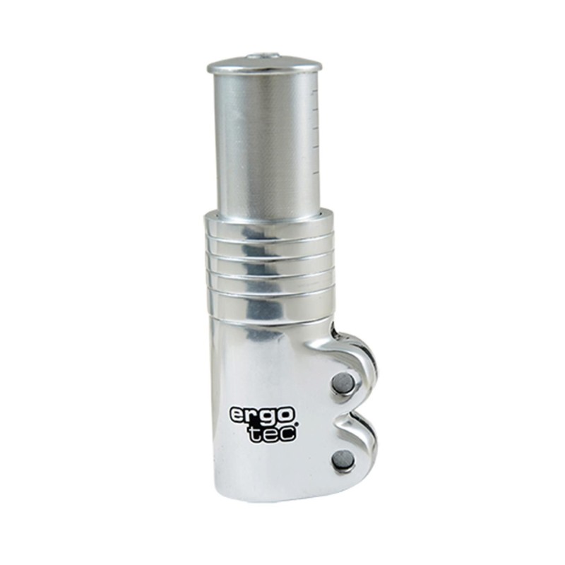 REHAUSSE DE POTENCE AHEAD SET 1"1/8 ERGOTEC ARGENT LIVRE AV. 5 BAGUES HAUTEUR 65MM