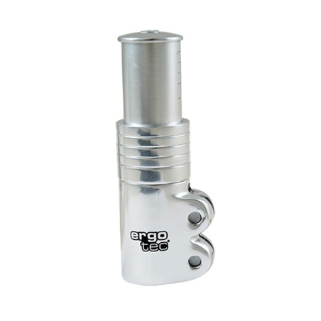 REHAUSSE DE POTENCE AHEAD SET 1"1/8 ERGOTEC ARGENT LIVRE AV. 5 BAGUES HAUTEUR 65MM