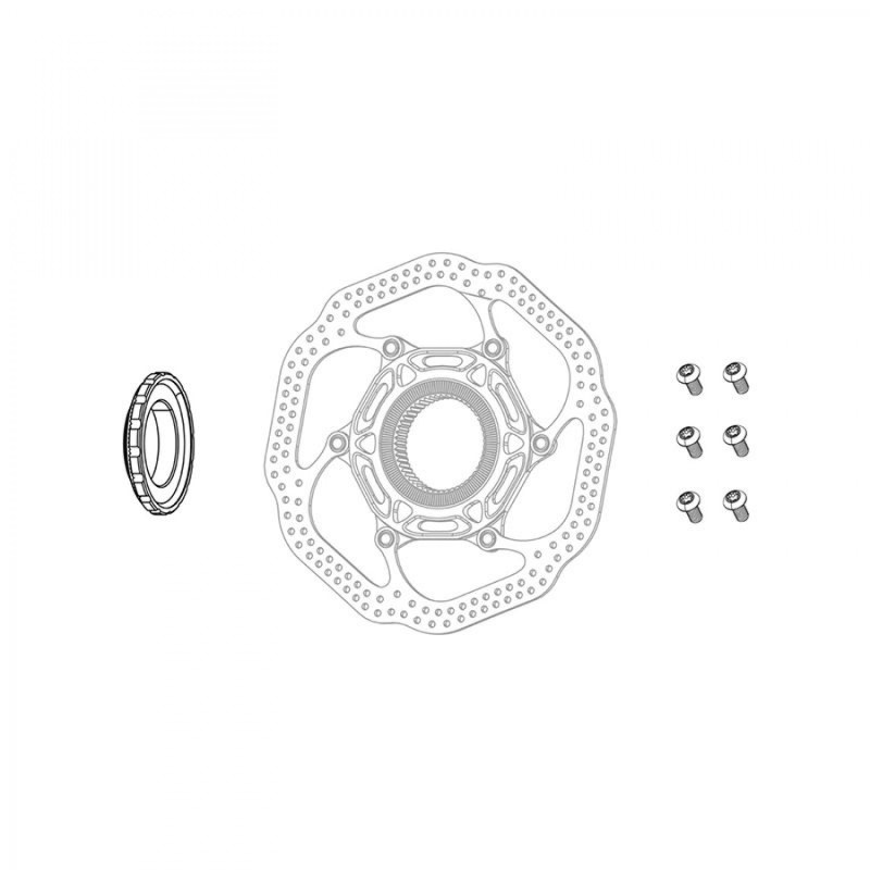 KIT VIS SRAM POUR DISQUE DE FREIN TITANIUM T25 ARGENT (12 U) - 00.5318.027.001 - 710845844386