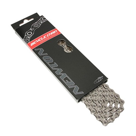 CHAINE VELO 10V. VAE NEWTON KMC X10e ARGENT 136 MAILLONS COMPATIBLE SHIMANO ET SRAM