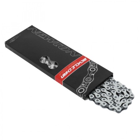 CHAINE VELO  7-8 V. VAE NEWTON KMC X8 ARGENT 138 MAILLONS (COMPATIBLE SHIMANO ET SRAM)