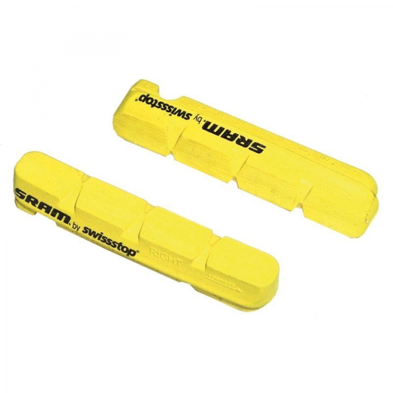 PAIRE DE PATINS SRAM JANTE CARBONE JAUNES ROUTE - 11.5115.000.010 - 710845606748