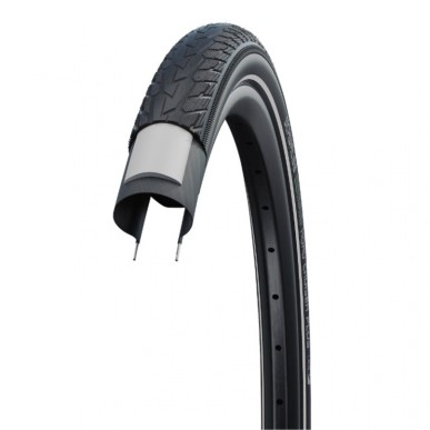 Pneu city 16 x 1.75 Schwalbe road cruiser hs484 noir tr (47-305) flanc reflex