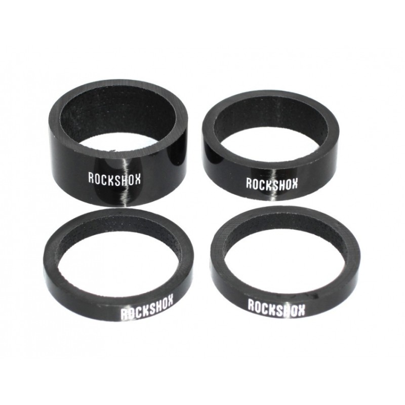 KIT RONDELLES ROCKSHOX CARBONE (2x5mm/1x10mm/1x15mm) - 00.4315.021.010 - 710845674327