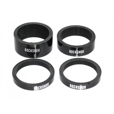 KIT RONDELLES ROCKSHOX CARBONE (2x5mm/1x10mm/1x15mm) - 00.4315.021.010 - 710845674327