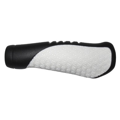 JEU DE POIGNÉES SRAM COMFORT GRIPS 133 mm NOIR/BLANC - 00.7915.068.120 - 710845667039