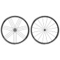 Roues route 700 Campagnolo scirocco noir moyeu ed 12-11-10v. (paire)
