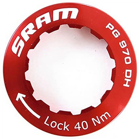 ÉCROU BLOCAGE SRAM CASSETTE PG970/PG990 DH P/11D ALU ROUGE - 11.2415.022.000 - 710845604157