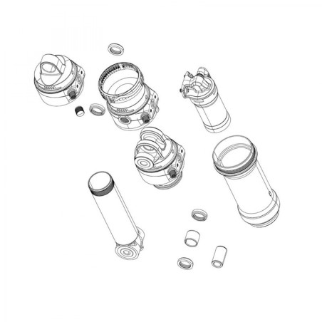 SET DE 3 PIÈCES ROCKSHOX MONTAGE AMORTISSEUR 1/2   8x51.95 m - 11.4118.091.863 - 710845872167
