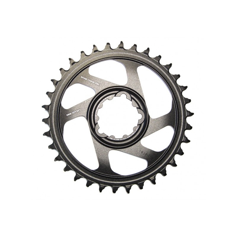PLATEAU SRAM X-SYNC 36 DENTS 6 OFFSET ALU NOIR D.MOUNT 12V. - 11.6218.030.030 - 710845787454
