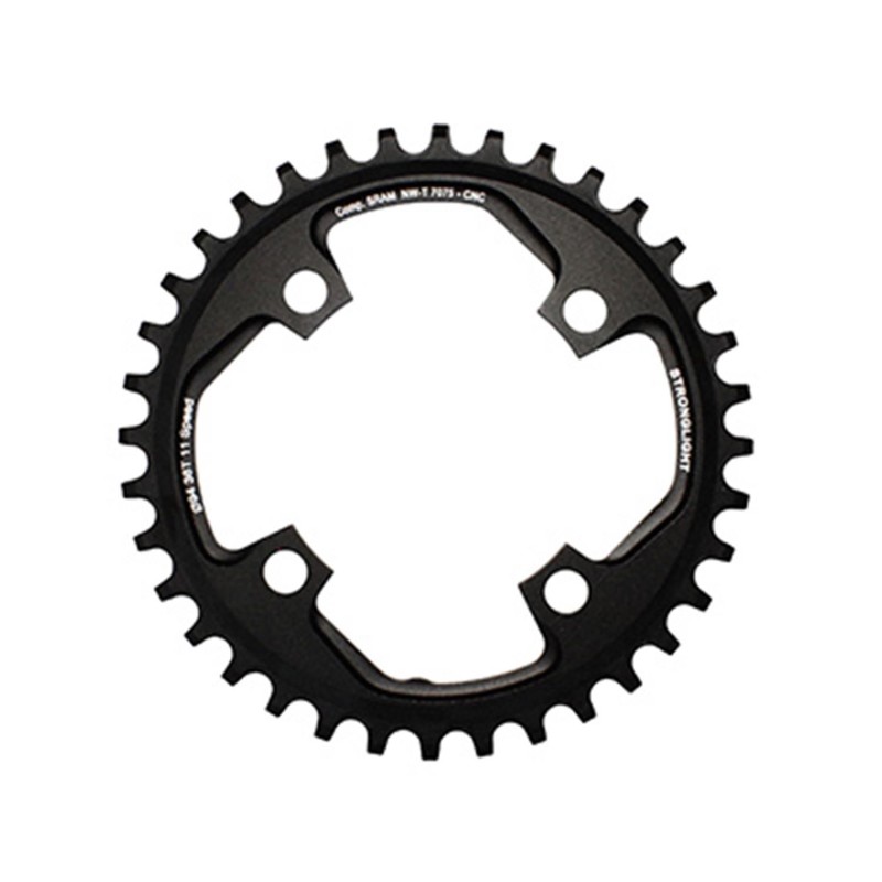 PLATEAU VTT 4BRA D.94 POUR SRAM X01 STRONGLIGHT 36DTS MONO NOIR ALU 7075 11V. - EPAISSEUR 5mm