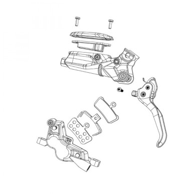 JEU PINCE FREIN SRAM RIVAL ETAP AXS D1 HYDRAULIQUE AR/AV FM - 11.5018.050.003 - 710845866685