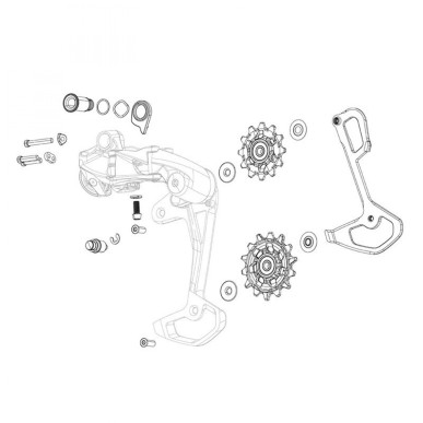 KIT VISSERIE SRAM DÉRAILLEUR ARRIÈRE GX EAGLE AXS - 11.7518.098.006 - 710845868948
