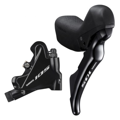 FREIN A DISQUE ROUTE SHIMANO 105 ARRIERE 11V. R7000-7020 DOUBLE NOIR (LEVIER-MANETTE AVEC ETRIER BR-R7070 DURITE ASSEMBLE