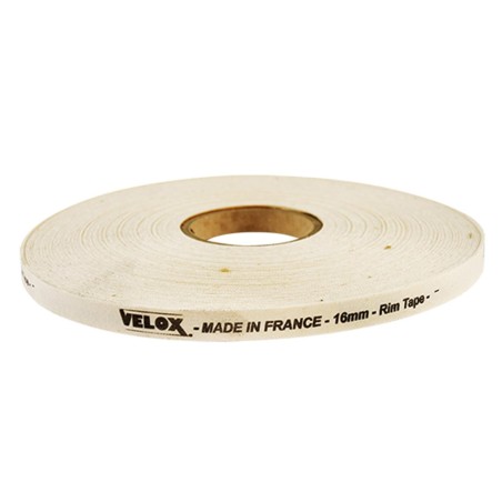FOND DE JANTE ADHESIF VELOX 16MM HAUTE RESISTANCE COTON (ROULEAU DE 100M)