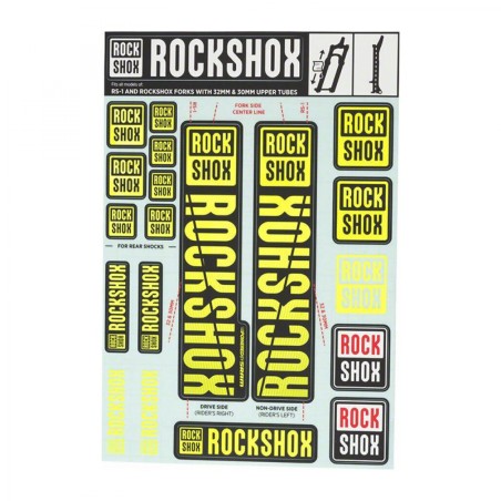 KIT AUTOCOLLANT ROCKSHOX 30/32mm P/FOURCHE JUSQ'AU 2018 JAU - 11.4318.003.498 - 710845803765