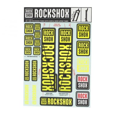 KIT AUTOCOLLANT ROCKSHOX 30/32mm P/FOURCHE JUSQ'AU 2018 JAU - 11.4318.003.498 - 710845803765
