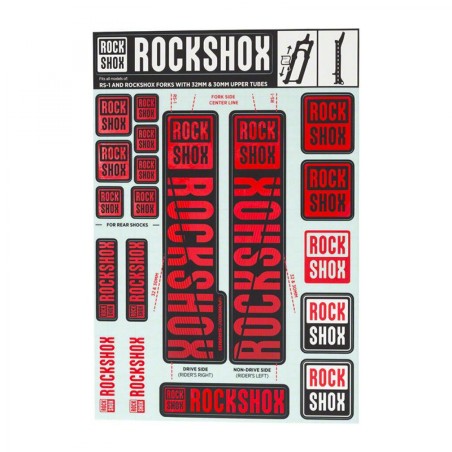 KIT AUTOCOLLANT ROCKSHOX 30/32mm P/FOURCHE JUSQU'AU 2018 ROU - 11.4318.003.500 - 710845803789