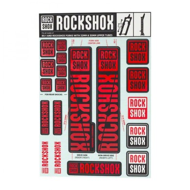 KIT AUTOCOLLANT ROCKSHOX 30/32mm P/FOURCHE JUSQU'AU 2018 ROU - 11.4318.003.500 - 710845803789
