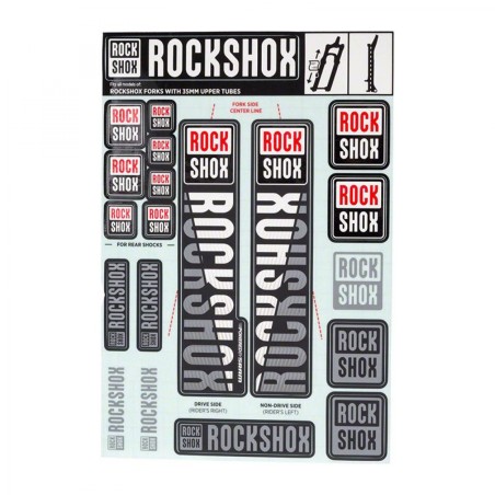 KIT AUTOCOLLANT ROCKSHOX 35 mm P/FOURCHE À PARTIR 2018 BLANC - 11.4318.003.506 - 710845803840