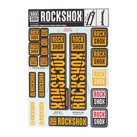 KIT AUTOCOLLANT ROCKSHOX 35 mm P/FOURCHE À PARTIR 2018 ORAN - 11.4318.003.508 - 710845803864