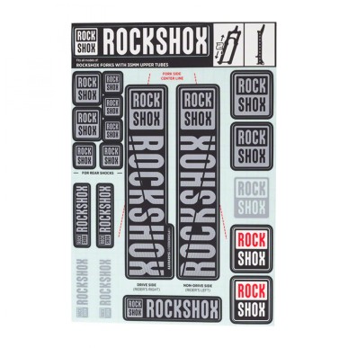 KIT AUTOCOLLANTS ROCKSHOX 35 mm P/FOURCHE À PARTIR 2018 GRIS - 11.4318.003.513 - 710845803918