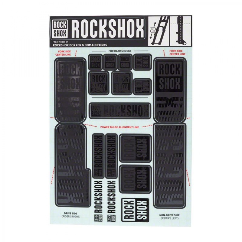 AUTOCOLLANTS ROCKSHOX 35mm P/BOXXER/DOMAIN DUAL CROWN NOIR - 11.4318.003.514 - 710845803925