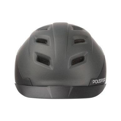 CASQUE VELO CITY ADULTE POLISPORT E CITY NOIR-GRIS TAILLE 58-61 SYSTEM QUICK LOCK