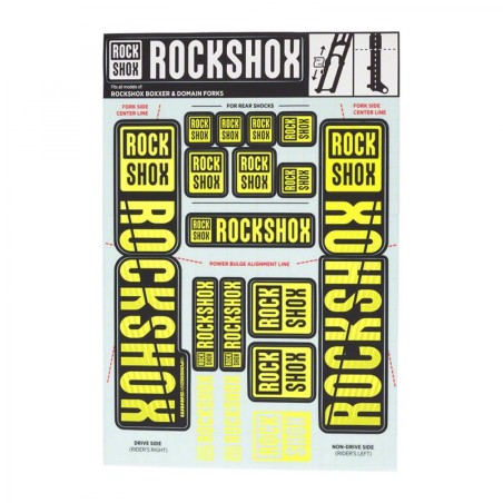 AUTOCOLLANTS ROCKSHOX 35mm P/BOXXER/DOMAIN DUAL CROWN JAUNE - 11.4318.003.516 - 710845803949